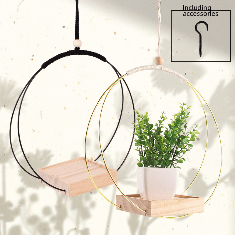 Supporter, Contributor, Collaborator, & Friend's Page 4 New Hanging Log Garden Flower Pot Creative Hanging Cotton Rope Hanging Basket Window Display Props Hanging Potted Plant Bracket